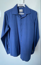 Load image into Gallery viewer, Lucky Brand Mens Blue Long Sleeve 4 Way Stretch Dress Shirt Size S 14-14.5 32/33