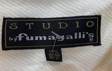 Load image into Gallery viewer, Studio By Fumagalli's Mens Cream Textured Long Sleeve Dress Shirt Size 17.5