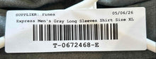 Load image into Gallery viewer, Express Mens Gray Long Sleeve Spread Collar Regular Fit Button-Up Shirt Size XL