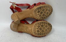 Load image into Gallery viewer, Carlo Pera Womens Red Leather Open Toe Platform Strappy Sandals Size 8