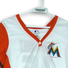 Load image into Gallery viewer, Womens Orange White MLB Miami Marlins Jose Fernandez #16 Jersey T-Shirt Size XL