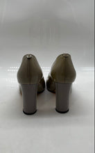 Load image into Gallery viewer, Angelo Vani Womens Cream Round Toe Slip-On Block Pump Heels Size EU 38