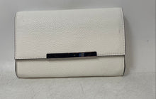 Load image into Gallery viewer, Afkomst Womens White Leather Chain Strap Convertible Clutch Crossbody Purse