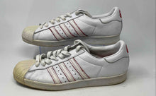 Load image into Gallery viewer, Adidas Mens Superstar 80s DB2569 White Red Leather Sneakers Shoes Size 12.5