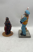 Load image into Gallery viewer, Lot Of 2 Assorted Multicolor Emmett Kelly Jr. Limited Edition Clown Figurines