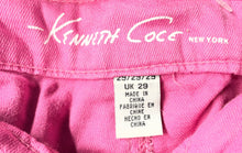 Load image into Gallery viewer, Kenneth Cole Womens Pink Pockets Denim Skinny Leg Jeans Pants Size 29
