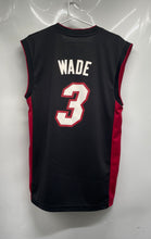 Load image into Gallery viewer, Adidas Mens Black Red Miami Heat Dwyane Wade #3 Basketball Jersey Size Small