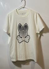 Load image into Gallery viewer, Psycho Bunny Mens White Pima Cotton Short Sleeve Crew Neck Graphic T-Shirt Sz 4