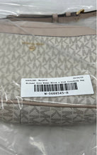 Load image into Gallery viewer, Michael Kors Womens White & Pink Monogram Adjustable Strap Jet Set Crossbody Bag