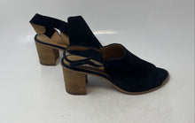 Load image into Gallery viewer, Franco Sarto Womens Helix Black Leather Block Slingback Heels Size 8.5