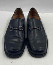 Load image into Gallery viewer, Authentic Salvatore Ferragamo Mens Black Leather Loafer Shoes Size 9 3E Damaged