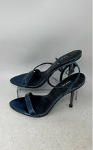 Load image into Gallery viewer, Nine West Womens Reina 03 Blue Leather Stiletto Ankle Strap Heels Size 9M