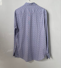 Load image into Gallery viewer, Robert Graham Mens White Purple Printed Classic Fit Button-Up Shirt Size L