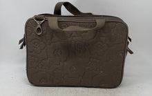 Load image into Gallery viewer, Thirty One Womens Brown Quilted Inner Pockets Top Handle Makeup Cosmetic Bag