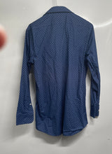 Load image into Gallery viewer, Lauren Ralph Lauren Mens Blue Polka Dot Slim Fit Non Iron Dress Shirt Size 15.5