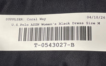 Load image into Gallery viewer, U.S. Polo Assn. Womens Black Short Sleeve Collared Regular Fit Polo Dress Size M