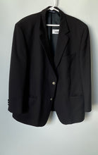 Load image into Gallery viewer, Oscar De La Renta Mens Black Long Sleeve Single-Breasted Two Button Blazer Sz 44