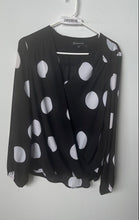 Load image into Gallery viewer, INC International Concepts Womens Black Polka Dots Long Sleeve Blouse Top Size M