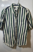 Load image into Gallery viewer, Alexander Martin Mens Multicolor Striped Cotton Button-Up Shirt Size Large