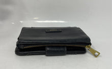 Load image into Gallery viewer, Fossil Womens Black Leather Credit Card Wristlet Wallet