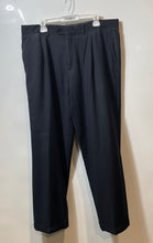 Load image into Gallery viewer, Studio Milano Mens Black Slash Pockets Flat Front Straight Leg Dress Pants 40R
