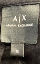 Load image into Gallery viewer, Armani Exchange Mens Black White Short Sleeve Collared Polo Shirt Size Medium