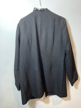 Load image into Gallery viewer, Venus Womens Black Long Sleeve Hook & Eye Fringe Pockets Blazer Jacket Size 16