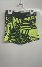 Load image into Gallery viewer, Nike Pro Womens Black Green Geometric Athletic Compression Shorts Size Medium