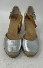 Load image into Gallery viewer, White Mountain Womens Mamba Brown Silver Tone Wedge Espadrille Sandals Size 8.5M
