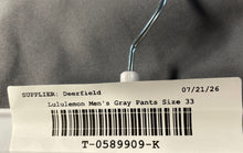Load image into Gallery viewer, Lululemon Mens Gray Flat Front Straight Leg Trouser Pants Size 33
