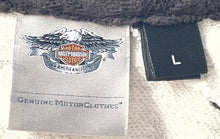 Load image into Gallery viewer, Harley Davidson Mens Gray Printed Long Sleeve Full-Zip Hoodie Size Large