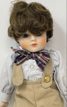 Load image into Gallery viewer, Brown Hair Blue Eyes Frederick Petticoat Boy Musical Porcelain Doll
