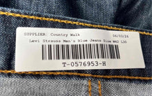 Load image into Gallery viewer, Levi Strauss & Co. Mens Blue Denim 5 Pocket Design Cropped Jeans Size W42 L30