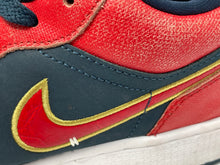 Load image into Gallery viewer, Authentic Nike Kids Air Jordan 1 Low Red Navy Blue Sneaker Shoes 6.5Y Damaged