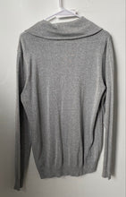 Load image into Gallery viewer, Michael Kors Womens Silver Long Sleeve Full-Zip Cardigan Sweater Size Large