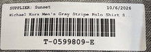Load image into Gallery viewer, Michael Kors Mens Gray Striped Short Sleeve Collared Golf Polo Shirt Size S