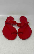 Load image into Gallery viewer, Carmen Sol Womens Maria Red Studded Toe Ring Flat Flip Flop Sandals Size 7