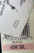 Load image into Gallery viewer, Van Heusen Mens Black Flat Front Pockets Slim Fit Dress Pants Sz 40W/30L W/Tags