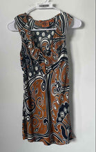 Load image into Gallery viewer, Tory Burch Womens Brown Black Printed Sleeveless Pullover Tunic Blouse Top Sz 4