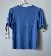 Load image into Gallery viewer, Tommy Hilfiger Womens Blue Short Sleeve Crew Neck Pullover Blouse Top Size Small