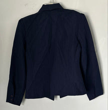 Load image into Gallery viewer, A Byer Womens Blue Long Sleeve Pockets 2-Piece Blazer And Skirt Suit Size 9