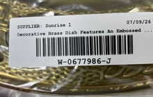 Load image into Gallery viewer, Decorative Brass Dish Features An Embossed Scene Of Men In A Tavern Plate