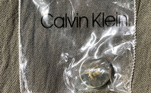 Load image into Gallery viewer, Calvin Klein Womens Military Green Roll Tab Sleeve Button-Up Shirt Size Large