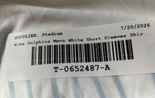 Load image into Gallery viewer, Nike Mens White NFL Miami Dolphins Short Sleeve Dri-Fit Pullover T-Shirt Size L