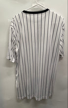 Load image into Gallery viewer, Dirty Sports Mens White Black Striped Panthers Baseball T-Shirt Size XL