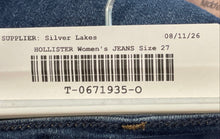 Load image into Gallery viewer, Hollister Womens Blue Denim Distressed High-Rise Skinny Leg Legging Jeans Sz 5R