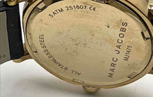 Load image into Gallery viewer, Authentic Marc Jacobs Women's Black & Gold-Tone Leather Strap Watch