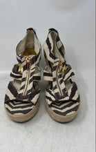 Load image into Gallery viewer, Michael Kors Womens Damita Multicolor Zebra Print Wedge Espadrille Sandals Sz 7M