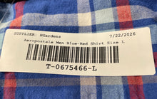 Load image into Gallery viewer, Aeropostale Mens Blue Red Plaid Spread Collar Long Sleeve Button-Up Shirt Size L
