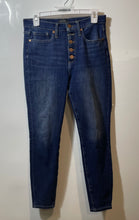 Load image into Gallery viewer, Banana Republic Womens Blue Premium Denim High-Rise Button Front Skinny Jeans 27